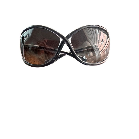 Tom Ford Whitney Geometric Sunglasses Women Shiny Black / Polarized Grey… - Picture 4 of 6